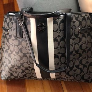 *REDUCED PRICE* Black & Gray Coach Tote